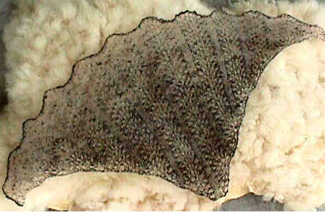 Neck scarf version of Elegantly Simple Triangle Shawl