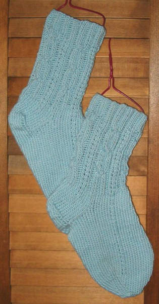 Ahoy! Socks in Red Heart cotton twist